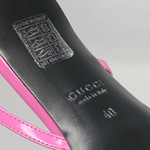 Gucci Seraphine 75MM Leather Slingback Pumps size 40 - Picture 16 of 16